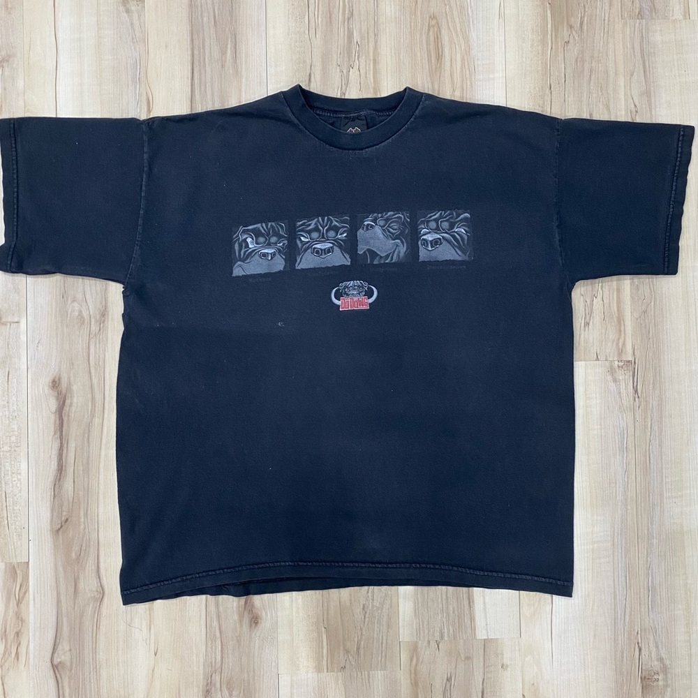 Vintage Da Dawg Shirt Mens 2XL Black Rottweiler Grunge Skater